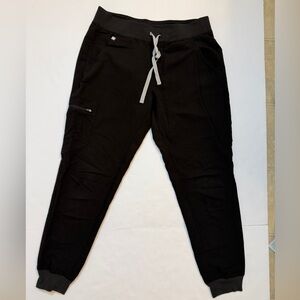 Figs women’s  Black Jogger Pants with Gray Drawstring size medium